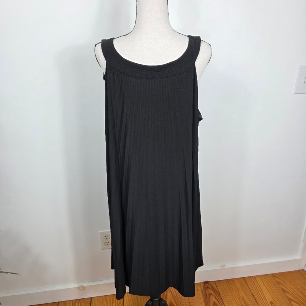 SIGNATURE By Robbie Bee Black Bow Detail Sleeveless Midi Dress Plus Size 20W - Picture 2 of 6